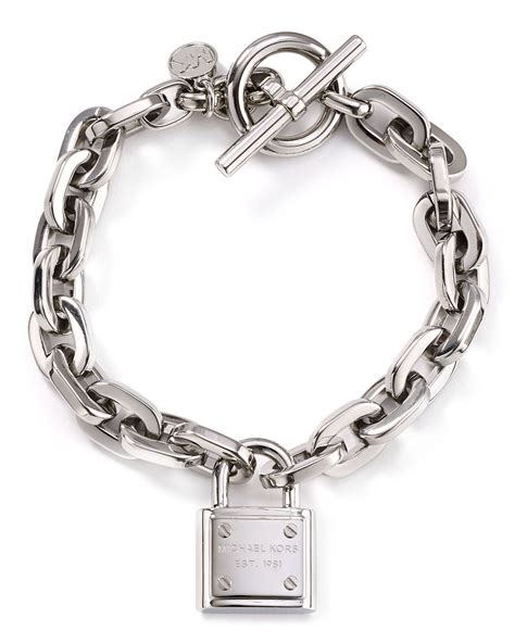 michael kors chain link padlock bracelet|Precious Metal.